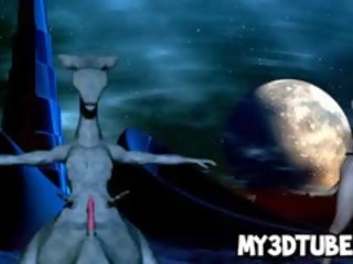 3d 女神 ファック ハード バイ an エイリアン 上の 別の planet