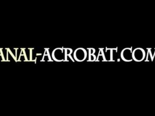 세 항문의 모델 acrobats 딜도 잉 항문